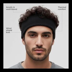 lifelong unisex warm woolen headband | earwarmer earmuffs earcap earcover | winter accessories for men and women | soft fleece ear protector for cold weather | thermal ear muff for outdoor sports and travel