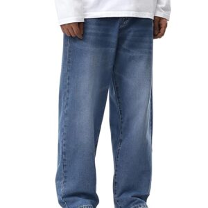 faint washed denim blue jeans