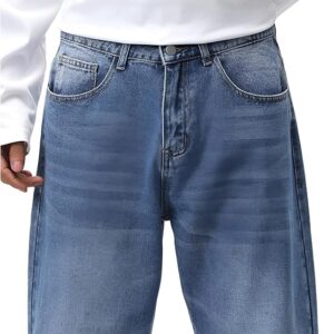 faint washed denim blue jeans